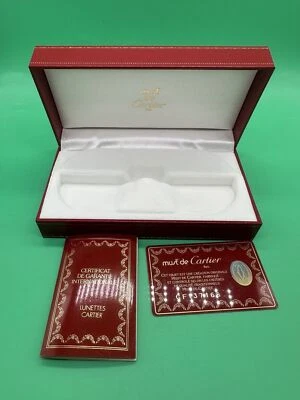 Vintage Must de Cartier Red Eyeglass Empty Box And Papers Only CO710 - Image 1 of 4