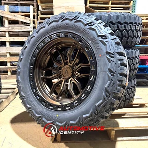 20x10 Arena Hustle Bronze Wheels 35" MT Tires 8X170 Ford F350 Excursion - Picture 1 of 5