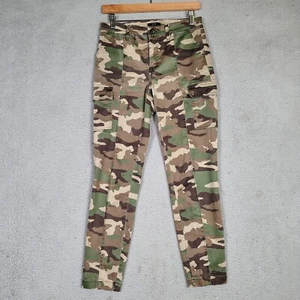 J.Crew Pants Women's 27 Brown Green Camouflage 9" Cargo Toothpick Skinny Classic - Picture 1 of 11