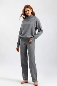 American Style Women 2pcs Set Pants Sweater Knit Knitwear Casual Trousers Spring - Picture 1 of 30
