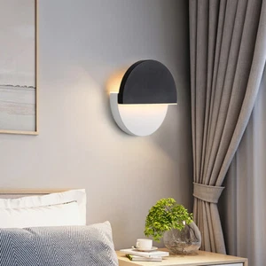Circle 10W LED Sleep Lamp Rotatable Wall Mounted Light Fixture Acrylic Corridor - Picture 1 of 14