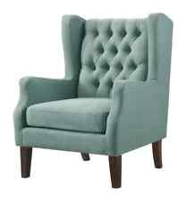 Living Room Wingback Chair Tufted Upholstered Cushion Seat Accent Chair Teal