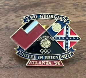 Atlanta 1996 Republic of Georgia "Two Georgia's" Friendship  NOC Olympic Pin - Picture 1 of 1