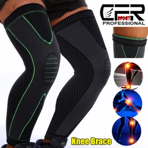 Soporte para piernas muslo compresión manga pantorrilla rodilla soporte calcetines alivio del dolor hombres mujeres - Imagen 1 de 18