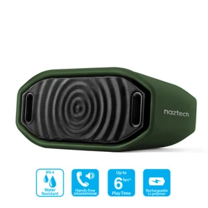 Haut-parleur Bluetooth hypnotique sans fil Naztech, iPhone, téléphone Androind - vert armée - Photo 1 sur 3