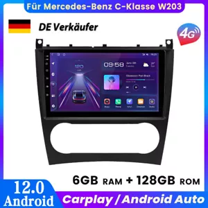 6+128GB Für Mercedes-Benz C-Klasse W203 Android12 Carplay Autoradio GPS NAVI SWC - Bild 1 von 14