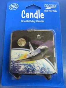 Space Odyssey Outer Planet Shuttle Astronaut Birthday Party Molded Cake Candle - Picture 1 of 1