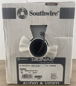 Southwire 16-65 2/C IN-WALL CL3 DIRECT BURIAL BLACK 500 FT Box 945624508 New S1 - Picture 1 of 1