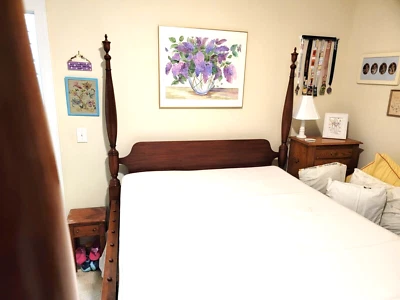 Raro HENKEL HARRIS Queen Cherry 4 Póster Cama Cuerda Diseño y Colchón Dormia Foto 1 de 4