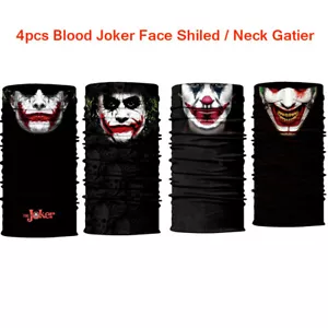 4x Joker Sturmhaube Kopf Gesicht Hals Gamaschenröhre Bandana Schal Outdoor Sport Biker - Bild 1 von 7