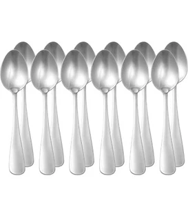 Amazon Basics Stainless Steel Dinner Spoons with Round Edge, Pack of 12 - Picture 1 of 7