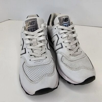 Mujer New Balance 574 Zapatos Informales Tenis Blanco/Negro #WL574DN2 Talla 8 B Foto 1 de 4