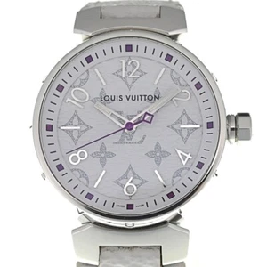 LOUIS VUITTON Tambour QA116 Monogram white Dial Quartz Ladies Watch Q#138339 - Picture 1 of 9