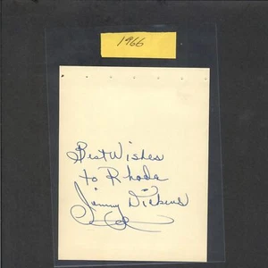 Jimmy Dickens - Página de libro de autógrafos firmados - Cantante de country - Imagen 1 de 1