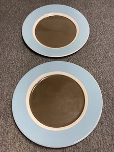 Jonathan Adler Happy Home Palm Beach Basics blau braun 2er Set Salatteller 8,25" - Bild 1 von 6