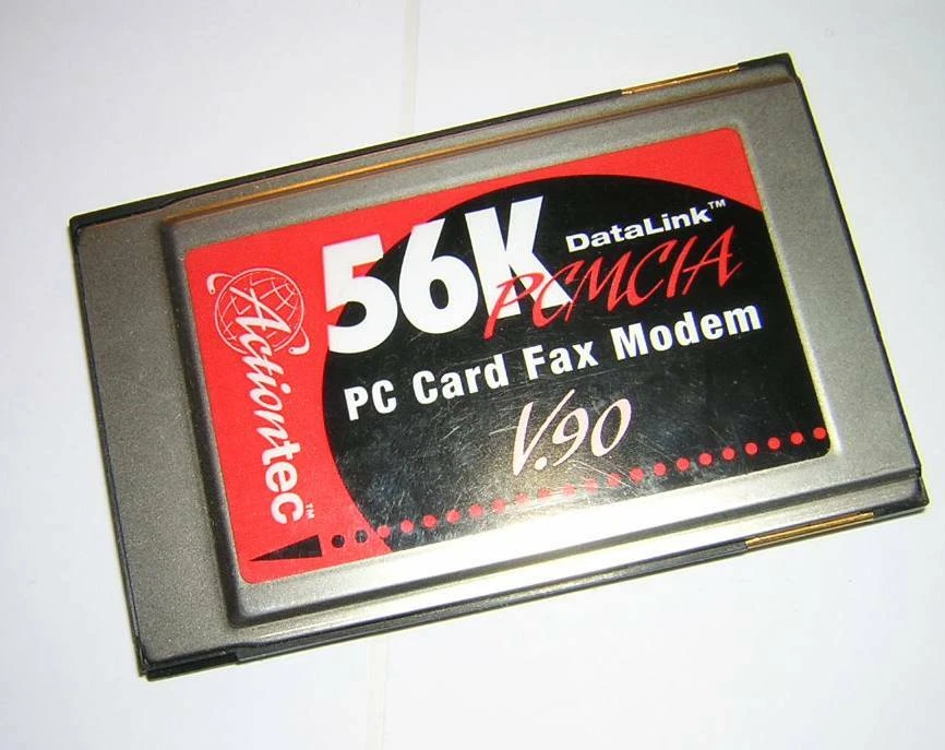Actiontec DataLink V.90 PCMCIA 56k Data Modem PC Card FM560LK with Dongle Cable - Image 1 of 1