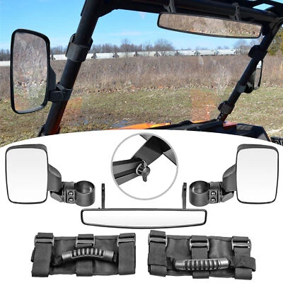 Rear Side View Center Mirror W/Handles For Kawasaki Teryx KRX 1000 Teryx 750 800 - Image 1 of 4