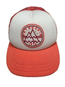 Patagonia Mesh Foam Trucker Hat Cap Unisex Snap Back Orange Coral Pink One Size - Picture 1 of 7