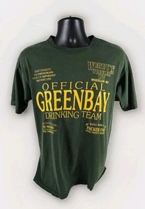 Green Bay Packers Cheesehead Tailgating Gildan T-Shirt Medium Cotton - Picture 1 of 4