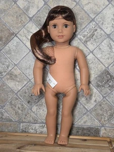 American Girl Truly Me #122 122 Nuevo Desnudo Desnudo Ojos Marrón, Flequillo de Cabello Marrón Oscuro - Imagen 1 de 10