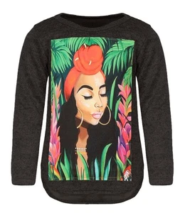 KInder Mädchen Pullover Pulli Langarm Sweat Shirt Motiv 30229 Schwarz 110-116 - Picture 1 of 2