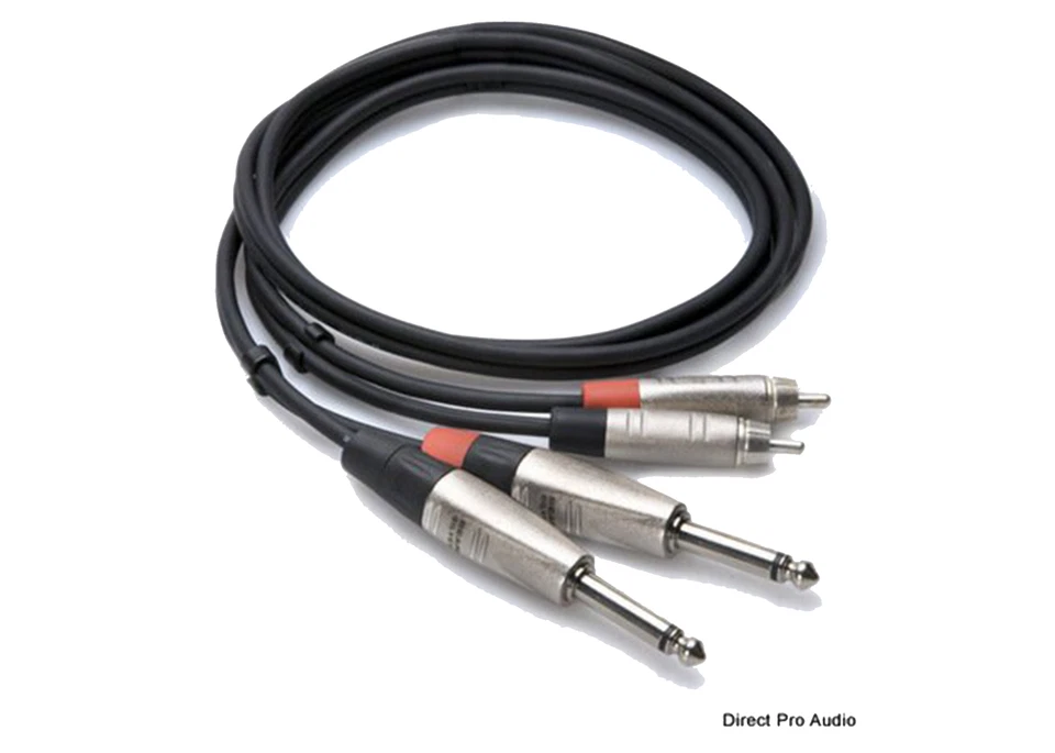 Interconexión desequilibrada Hosa Pro HPR-001.5, REAN 1/4 pulgada TS a RCA, 1,5 pies Foto 1 de 1