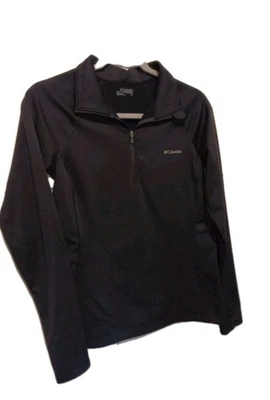 Пуловер беговой Columbia Omni-Wick маленький черный 1/4 на молнии базовый слой - Изображение 1 из 4