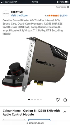 Creative Labs Sound Blaster AE-7 Internal 5.1 channels PCI-E - Image 1 of 2