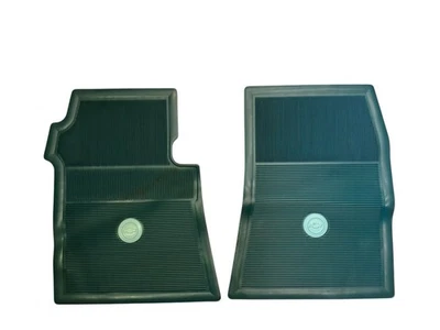 Редкие оригинальные резиновые напольные коврики 1961-64 Impala, SS, Chevelle 2 шт. лаврово-зеленые - Изображение 1 из 4