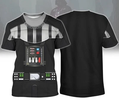 Child XS Darth Vader T-Shirt Costume Disney Star Wars LIGHT WEIGHT K-1st grade - Image 1 of 3