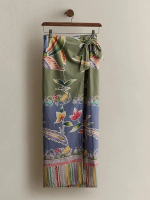 1985 Печать хлопок надежном юбка Ralph Lauren винтажный - Изображение 1 из 4