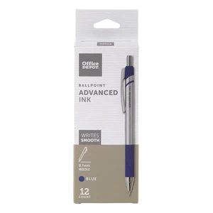 Bolígrafos retráctiles FORAY Advanced Ink 0,7 mm tinta azul, paquete de 12 - Imagen 1 de 3