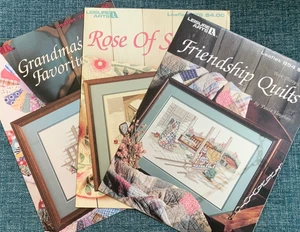 3 ~ Leisure Arts VAUGHAN Friendship Quilts, Rose Sharon, Grandmas Chair Charts - Picture 1 of 8