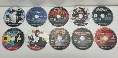 Лот из 10 дисков Sony PlayStation 2 только непроверенные некоторые с царапинами - Изображение 1 из 4