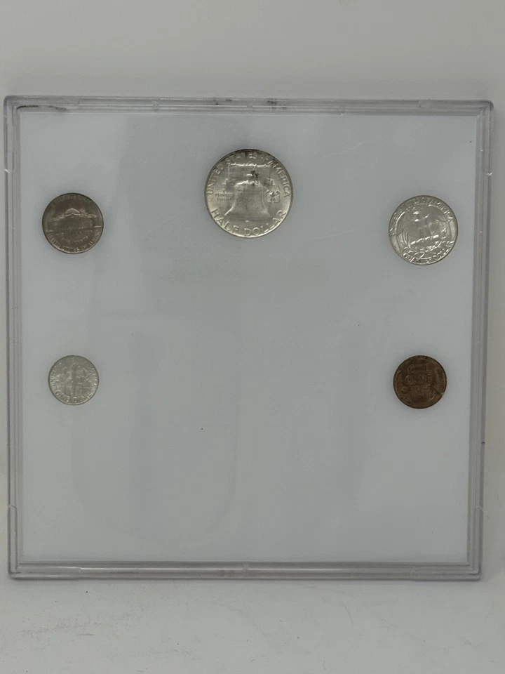 Juego de plata como nuevo 1953 de Estados Unidos ~ en soporte de plástico duro ~ ¡Año de boda! Foto 1 de 2