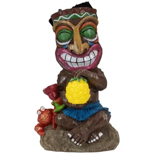 Northlight 13.75" Solar Iluminado Polinesio Exterior Jardín Sonriente Estatua Tiki - Imagen 1 de 5