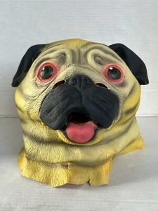 Pug Realistic Mask Cosplay Halloween Mask Party Prop Costume - Picture 1 of 6