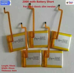 5x 2000mAh Battery Upgrade replacement for iPod Classic 6/7th & Video 5th -Thin - Picture 1 of 5