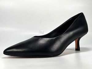 RRP £80 Brand New Clarks Violet 55 Court Women's Black Leather Heels Size 4.5D