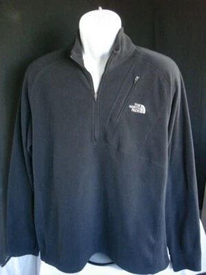 The North Face Black Poly 1/2 Fleece Long Sleeve Pullover Lt.Wgt. Sweater Sz. XL - Image 1 of 4