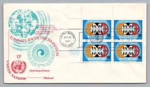 1971 FDC International Yr Eliminate Racial Discrimination #221 United Nations NY - Picture 1 of 2