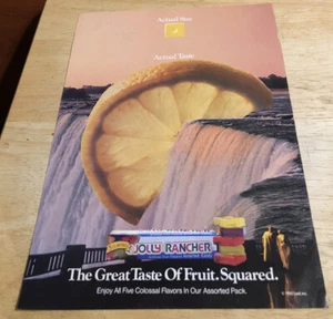 Jolly Rancher 1992 rebanada de fruta, cascada - anuncio de revista vintage - Imagen 1 de 1