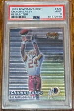 Champ Bailey RC 1999 Bowman's Best REFRACTOR Rookie #126 PSA 9 MINT