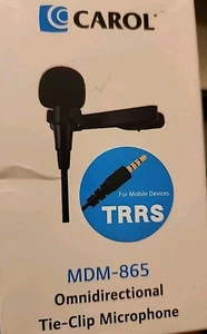 Omnidirectional Tie-Clip Microphone, MDM-865 Clip-on Lapel GREAT FOR PODCASTS! - Picture 1 of 2
