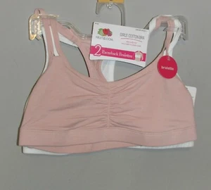 Girls Fruit of the Loom 2 PACK Racerback Bralettes (Size 30) BRAND NEW W TAGS - Picture 1 of 3