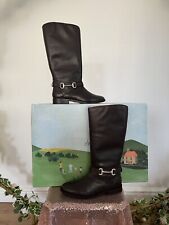 JOULES Westcote Leather Boots Knee High Dark Brown UK 3 5 & 6 NEW FREEPOST F04