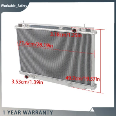 Radiador completo de aluminio de 2 filas CU2999 para Nissan 350Z 2007 2008 2009 3,5 L V6 MT. Foto 1 de 4