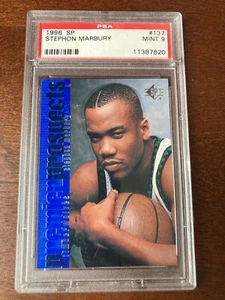1996 SP Stephon Marbury RC PSA 9 Rookie - Picture 1 of 2