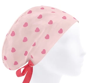 Scrub hat, scrub caps for women, valentines scrub cap, heart surgical cap - Picture 1 of 3