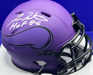 FRAN TARKENTON MINNESOTA VIKINGS HOF 86 SIGNIERT RAVE MINI HELM - Bild 1 von 1